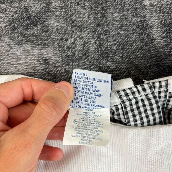 Vtg Samara Girls 18 Month Two-Piece Outfit Gingham Black White Ladybug Dress - Picture 5 of 12